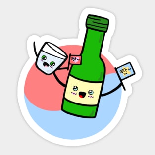 Korean Animated Soju Sticker